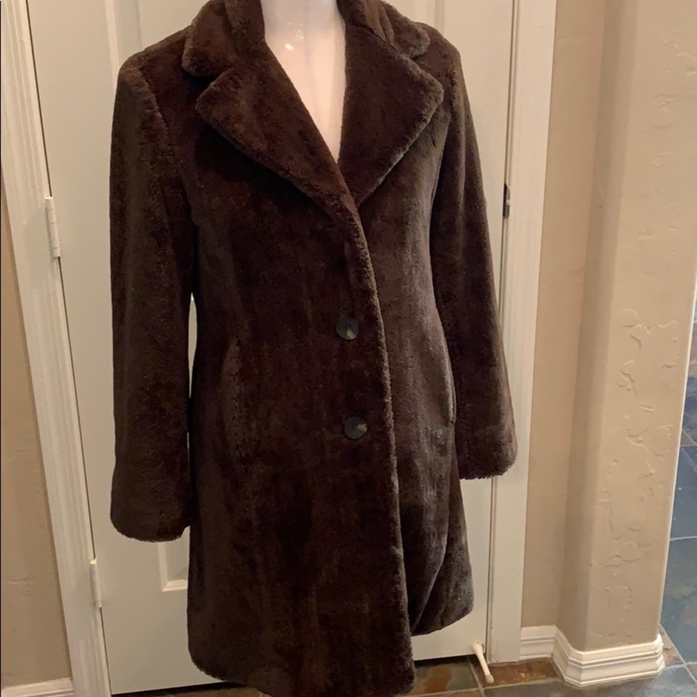 CABI faux fur coat